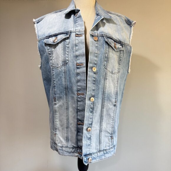 ZARA Trafaluc Denim Vest - Picture 1 of 6